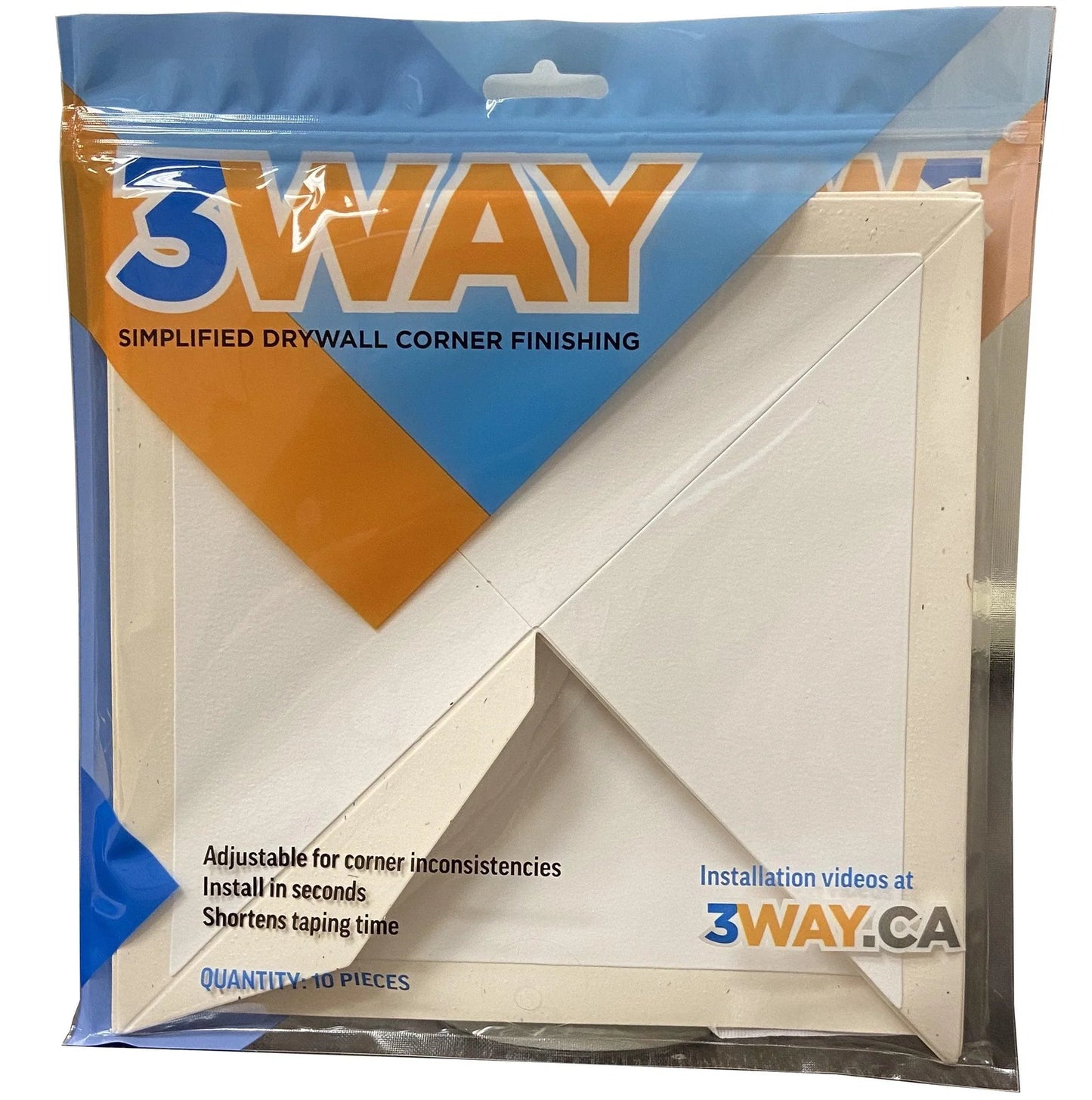 3Way Gipsplaathoeken - geprefabriceerd 5-pack